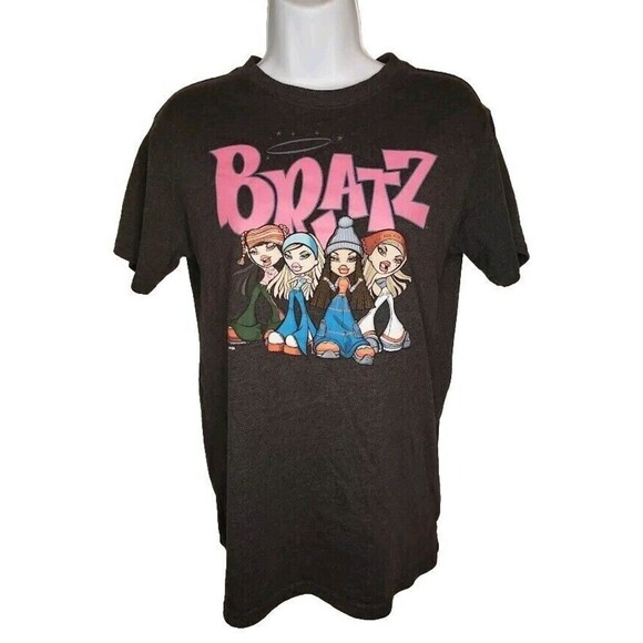 Bratz Tops - BRATZ T Shirt Women's (Size M) Gray Short Sleeve Crew Neck Casual Logo Ladies